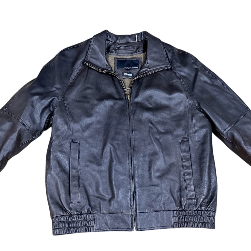 🔥 VTG Wilson Leather Men's Flight Bomber Thinsulate Insulation Jacket SZ L New - Picture 2 of 13